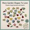 Garden Theme Decorative Buttons, 50-Pack, Spring Designs with Flowers, Ladybugs, Butterflies, 3D Shank Style for Crafts